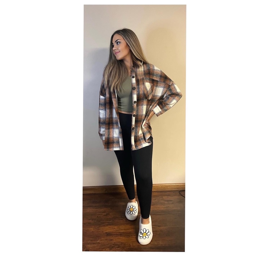 Rust Plaid Shacket